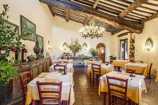 Villa le Barone en Toscane  le restaurant 