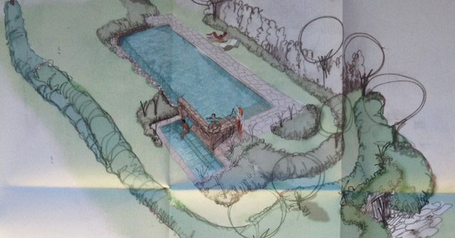 Une piscine chauffée à débordement en 2017 à Villa le Barone en Toscane