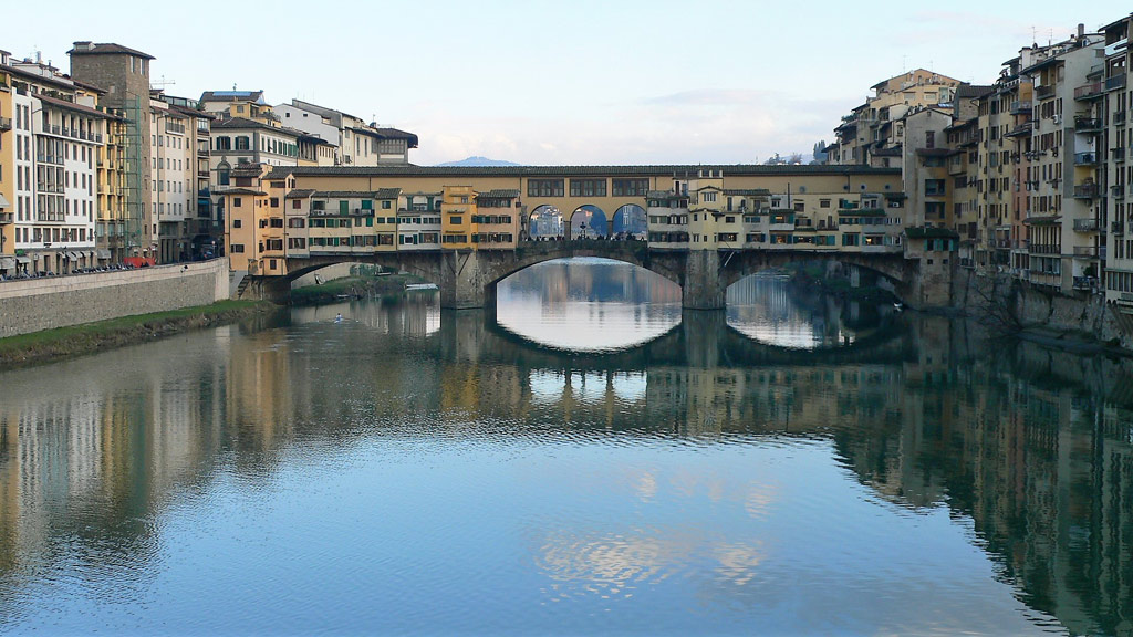 Ateliers d'orfèvrerie sur le Ponte Vecchio de Florence